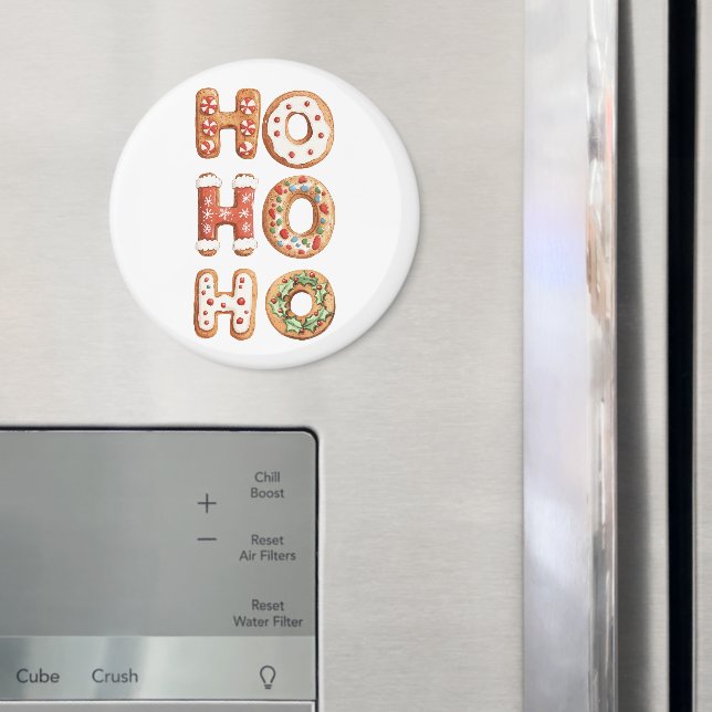 Red White Ho Ho Ho Gingerbrei Keks Weihnachten Magnet (In Situ (Kühlschrank))