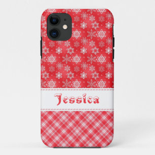 Red & White Holiday Snowflake iPhone 5 Case-Mate iPhone Hülle