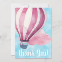 Red White Hot Air Ballon in Blue Sky Vielen Dank