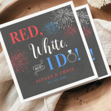 Red White & I Do 4th of July Napkins