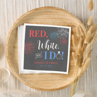 Red White & I Do 4th of July Napkins Serviette