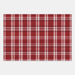 Red White Kariert Geschenkpapier Set