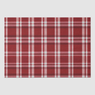 Red White Kariert Seidenpapier