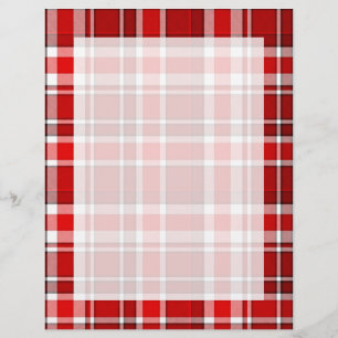 Red White Kariert Tartan