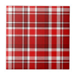 Red White Kariert Tartan Fliese<br><div class="desc">Dieses karierte rote und weiße Design hat ein sich wiederholendes,  überprüftes / kartanisches Muster,  das leicht strukturiert ist. Es ist ein helles,  stilvolles kariertes Muster.</div>