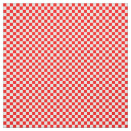 Red White Kroon Checkerboard Muster Stoff