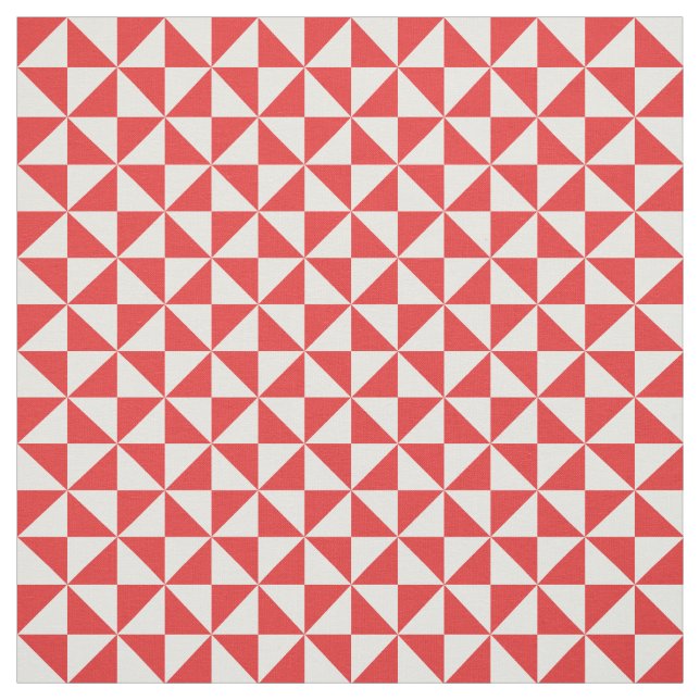 Red White Modern Triangle Patronenstoff Stoff (Muster)