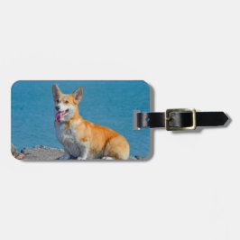 Red & White Pembroke Welsh Corgi Puppy Dog Gepäckanhänger