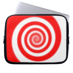 Red & White Peppermint Candy Swirl Laptopschutzhülle