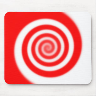 Red & White Peppermint Candy Swirl Mousepad