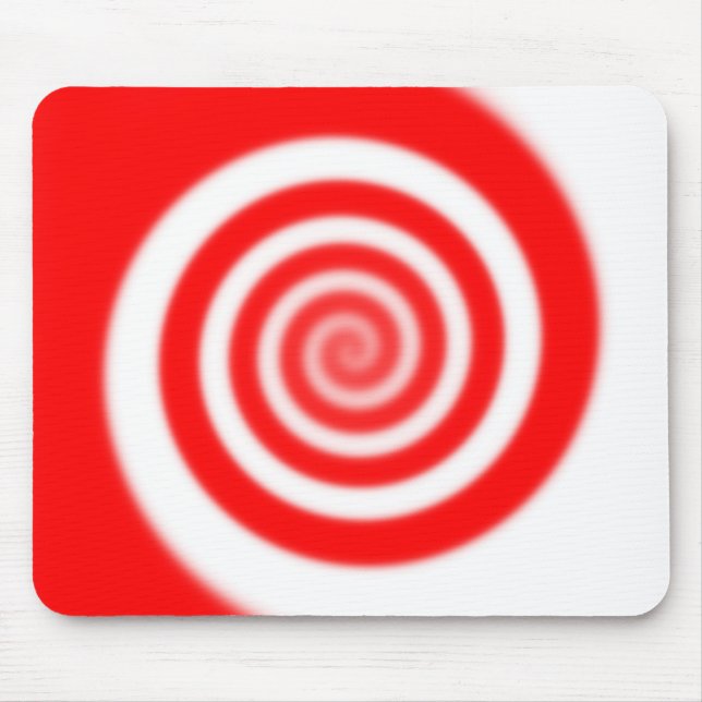 Red & White Peppermint Candy Swirl Mousepad (Vorne)