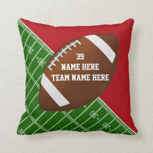 Red, White Personalisiert Football Team Geschenk I Kissen