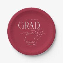 Red White Personalisiert Minimalistisch Grad Party