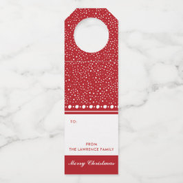 Red White Personalisiert Weihnachtsgeschenk Flaschenanhänger