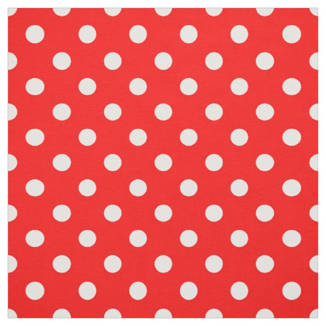 Red White Polka Dots Textile Stoff (Muster)