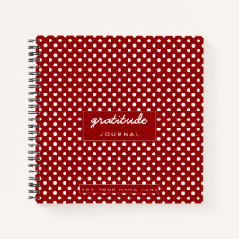 Red White Polka motif Gratitude Journal