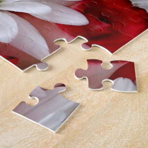 Red-White, Rose und Daisies Bouquet-JIGSAW PUZZLE