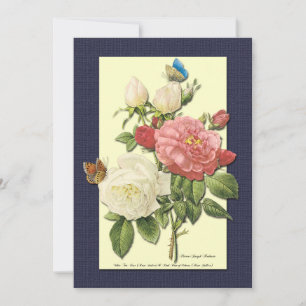 Red White Roses Botanique sur invitation personnal