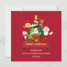 Red & White Simple Frohe Weihnachten