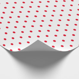 Red & White Small Polka Dot Party Weihnachtsgesche Geschenkpapier