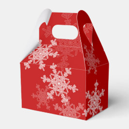 Red White Snowflakes Minimalistisch Weihnachten Geschenkschachtel