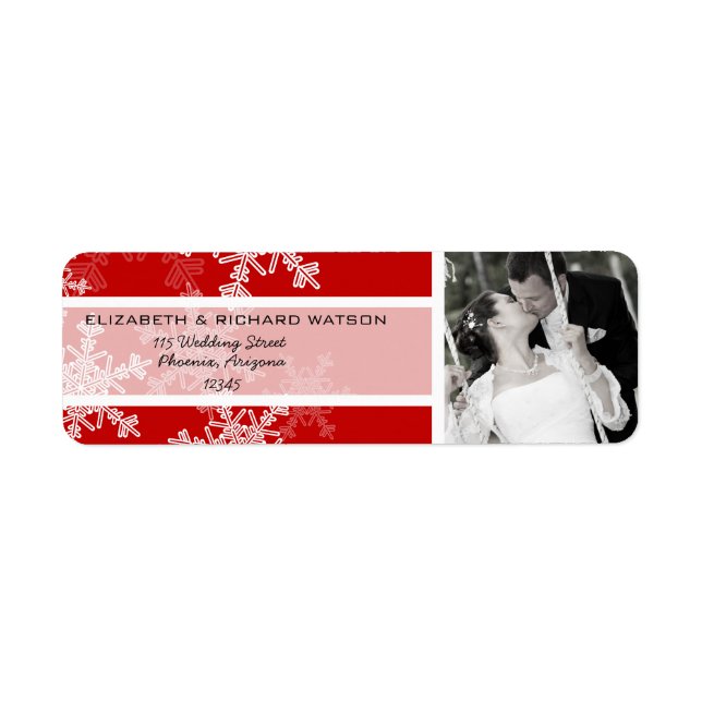 Red White Snowflakes Weihnachten Hochzeitssemble F (Vorne)