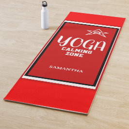 Red White Star Yoga Calming Zone Yogamatte