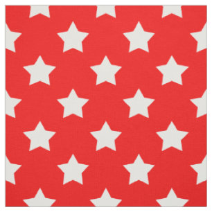 Red White Stars Muster dekorative Textil Stoff