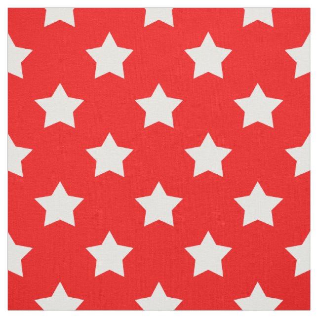 Red White Stars Muster dekorative Textil Stoff (Muster)