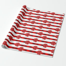 Red White Strip Weihnachtsmann Geschenkpapier