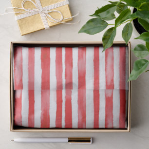 Red White Stripes Weihnachten Seidenpapier