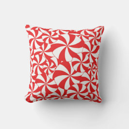 Red & White Stripped Candy Cane Decorative Pillow Kissen