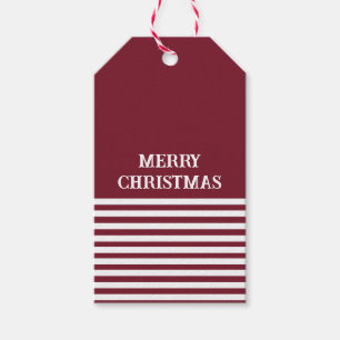 Red White Strips Weihnachten Personalisiert Geschenkanhänger