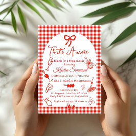 Red White That's Amore Bridal Shower Invitation Einladung