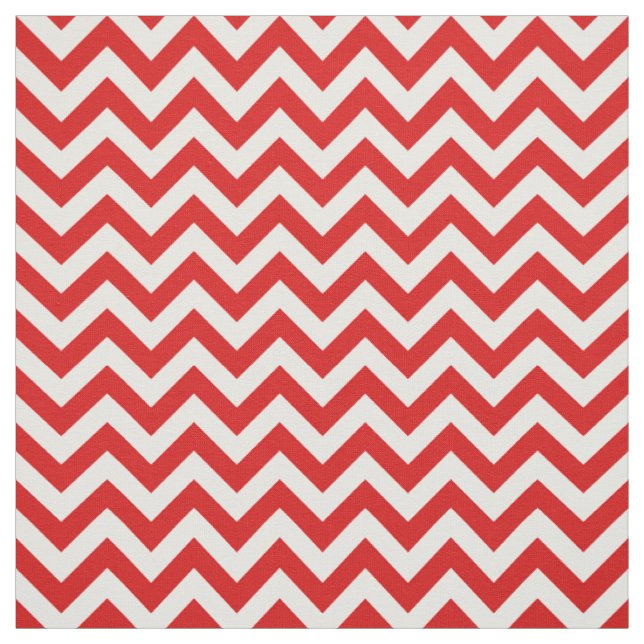 Red White Trendy Zickzack Muster Stoff (Muster)