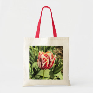 Red & White Tulip Tragetasche