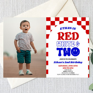 Red White & Two 4. Juli 2010 Party Einladung