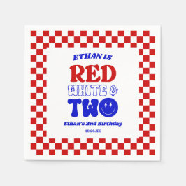 Red White & Two 4. Juli 2010 Party Serviette