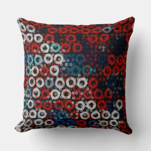 Red White und Blue Geometric Kissen