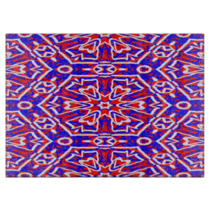 Red, White und Blue Geometrics Schneidebrett