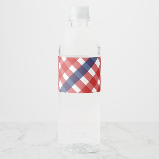 Red White und Blue Gingham Kariert (Vorderseite)