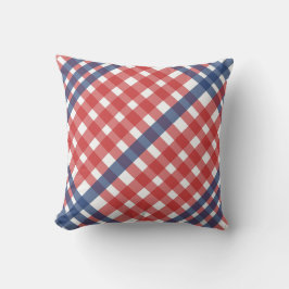 Red White und Blue Gingham Kariert Kissen