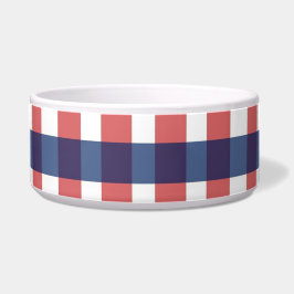 Red White und Blue Gingham Kariert Napf