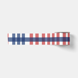 Red White und Blue Gingham Kariert Satinband