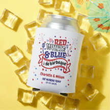 Red White und Blue i do GRILLEN Brautparty Custom