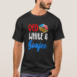 Red White und Boujee 4. Juli American Flag Li T-Shirt