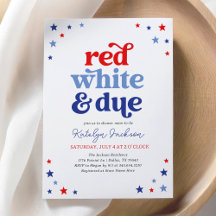 Red White und Due 4. Juli Baby Dusche