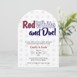 Red White und Due 4. Juli Co-Baby Dusche Einladung