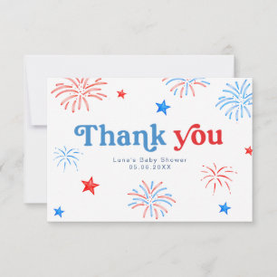 Red White und Due 4. Juli Patriotic Vielen Dank Dankeskarte