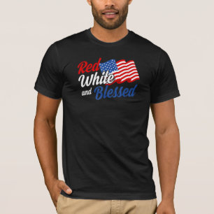 Red White und gesegnet USA Patriotic American 4O T-Shirt